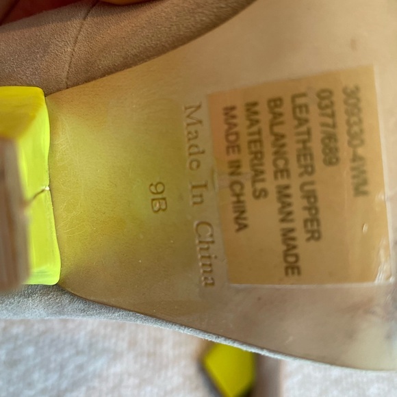 Mango Taupe Suede Lime Block Heel Pump - Picture 9 of 9